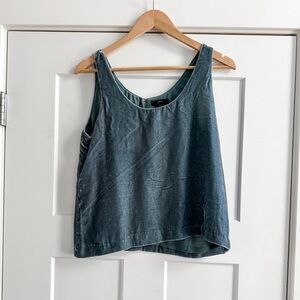 J. Crew Light Blue Velvet Tank Top